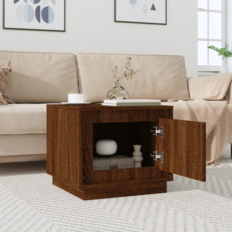 Coffee Table Brown Oak 51x50x44 cm Engineered Wood Payday Deals