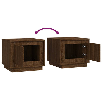 Coffee Table Brown Oak 51x50x44 cm Engineered Wood Payday Deals