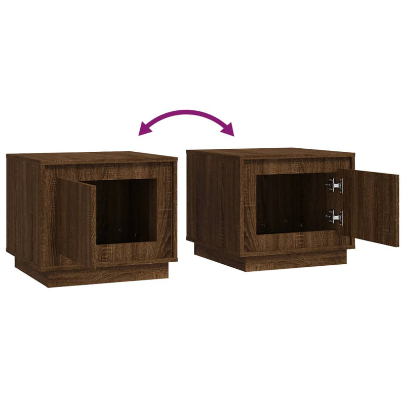 Coffee Table Brown Oak 51x50x44 cm Engineered Wood Payday Deals