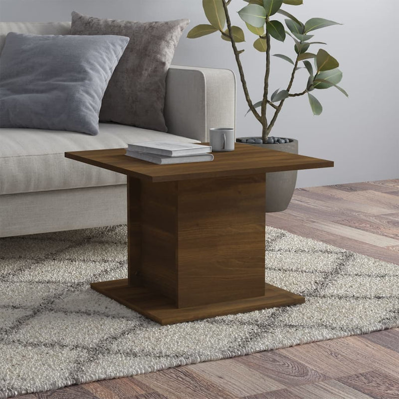 Coffee Table Brown Oak 55.5x55.5x40 cm Engineered Wood Payday Deals