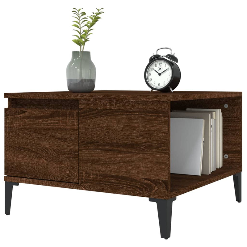 Coffee Table Brown Oak 55x55x36.5 cm Engineered Wood Payday Deals