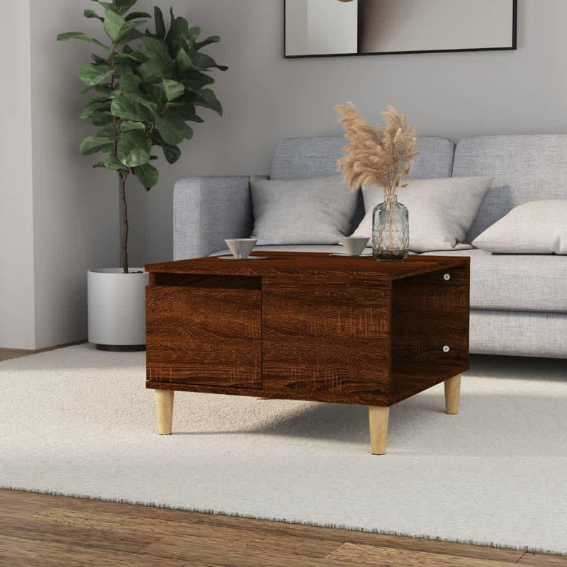 Coffee Table Brown Oak 55x55x36.5 cm Engineered Wood Payday Deals