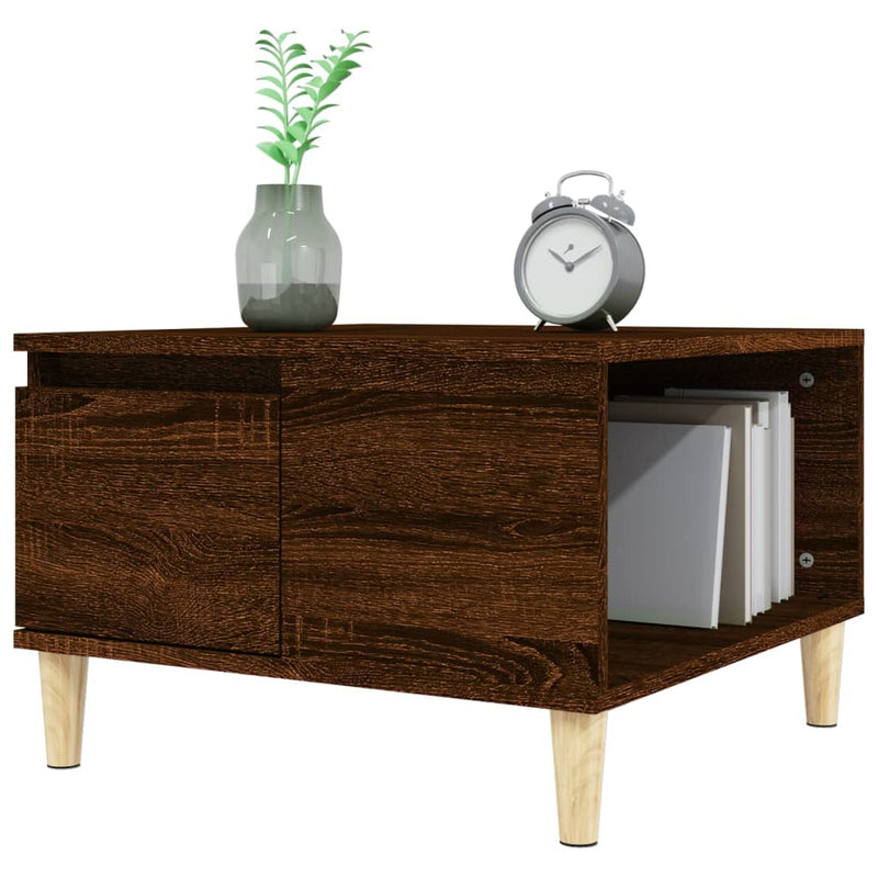 Coffee Table Brown Oak 55x55x36.5 cm Engineered Wood Payday Deals