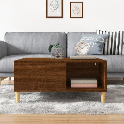Coffee Table Brown Oak 80x80x36.5 cm Engineered Wood Payday Deals
