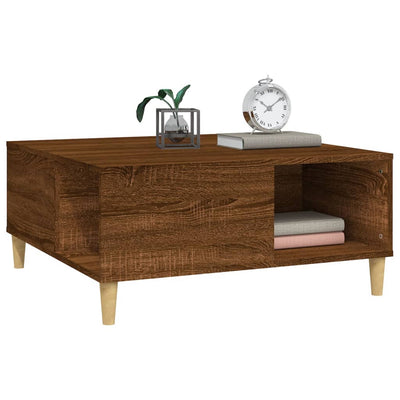Coffee Table Brown Oak 80x80x36.5 cm Engineered Wood Payday Deals