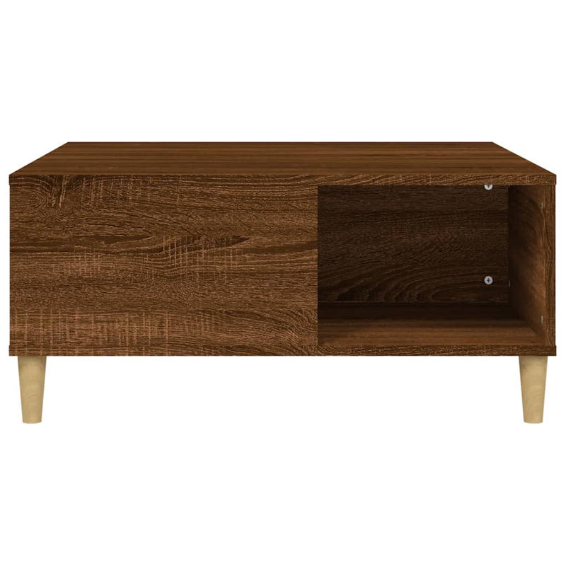 Coffee Table Brown Oak 80x80x36.5 cm Engineered Wood Payday Deals