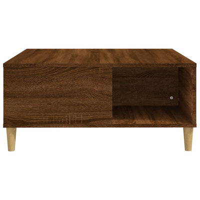 Coffee Table Brown Oak 80x80x36.5 cm Engineered Wood Payday Deals