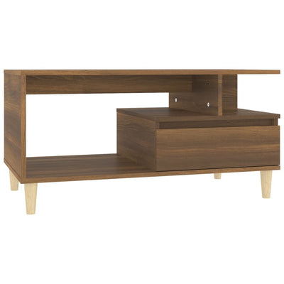 Coffee Table Brown Oak 90x49x45 cm Engineered Wood Payday Deals