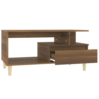 Coffee Table Brown Oak 90x49x45 cm Engineered Wood Payday Deals