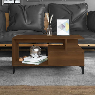 Coffee Table  Brown Oak 90x49x45 cm Engineered Wood