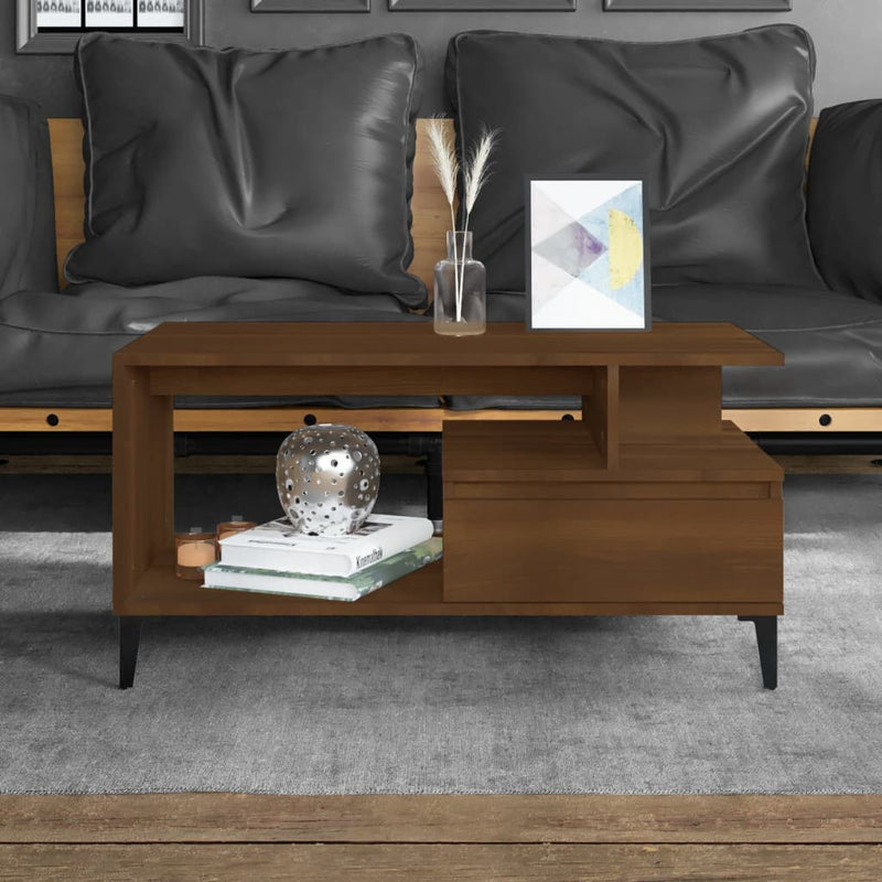 Coffee Table  Brown Oak 90x49x45 cm Engineered Wood Payday Deals