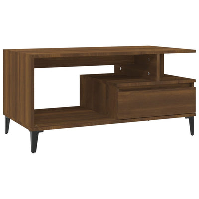 Coffee Table  Brown Oak 90x49x45 cm Engineered Wood Payday Deals