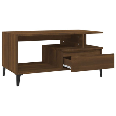 Coffee Table  Brown Oak 90x49x45 cm Engineered Wood Payday Deals