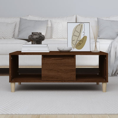 Coffee Table Brown Oak 90x50x36.5 cm Engineered Wood Payday Deals