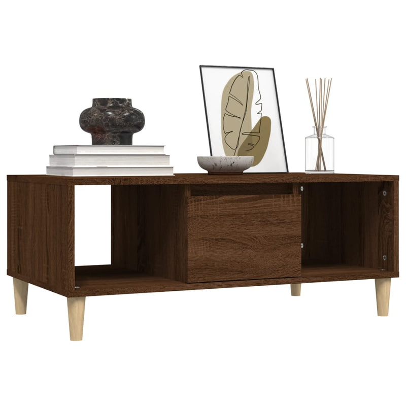 Coffee Table Brown Oak 90x50x36.5 cm Engineered Wood Payday Deals
