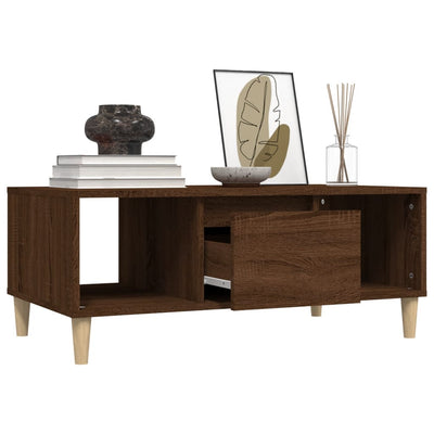 Coffee Table Brown Oak 90x50x36.5 cm Engineered Wood Payday Deals