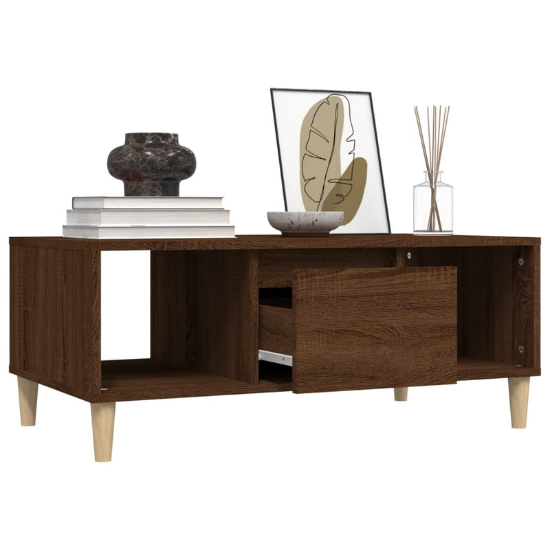 Coffee Table Brown Oak 90x50x36.5 cm Engineered Wood Payday Deals