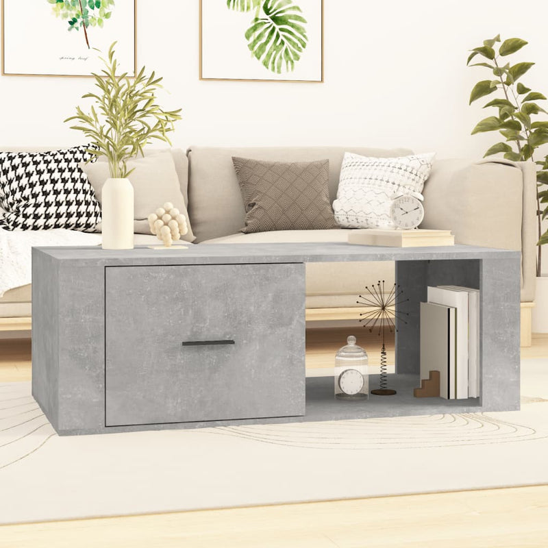 Coffee Table Concrete Grey 100x50.5x35 cm Engineered Wood Payday Deals