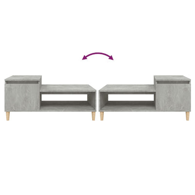 Coffee Table Concrete Grey 100x50x45 cm Engineered Wood Payday Deals