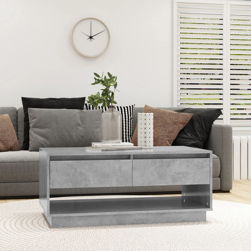 Coffee Table Concrete Grey 102.5x55x44 cm Engineered Wood Payday Deals