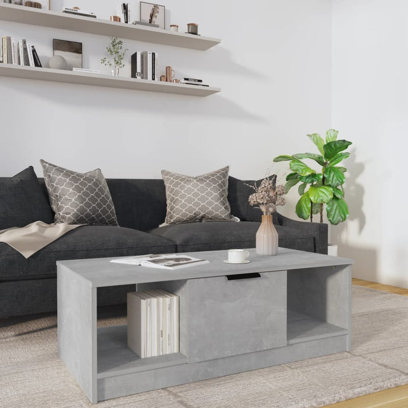 Coffee Table Concrete Grey 102x50x36 cm Engineered Wood Payday Deals