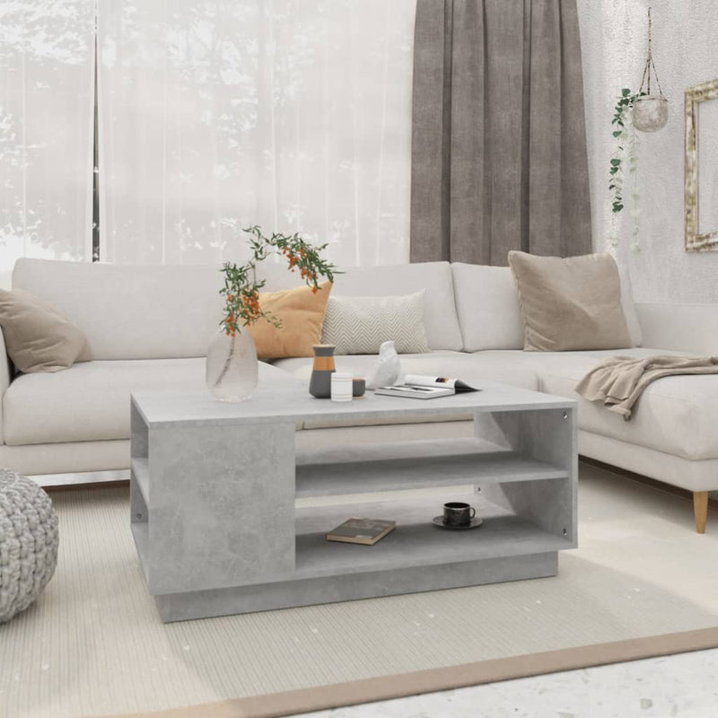 Coffee Table Concrete Grey 102x55x43 cm Engineered Wood Payday Deals