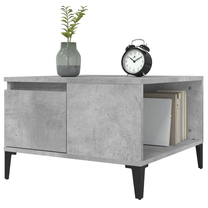 Coffee Table Concrete Grey 55x55x36.5 cm Engineered Wood Payday Deals