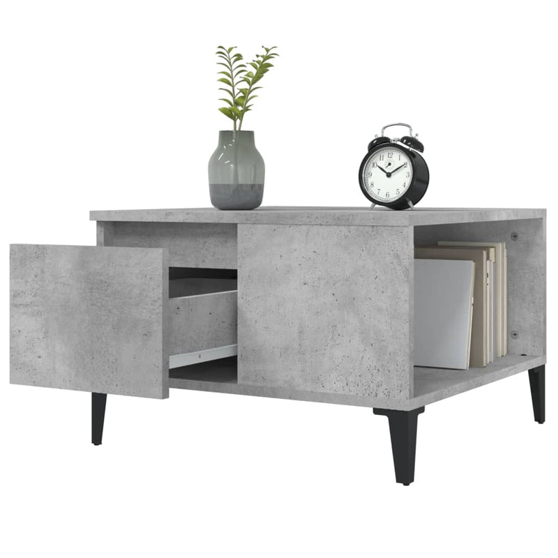 Coffee Table Concrete Grey 55x55x36.5 cm Engineered Wood Payday Deals