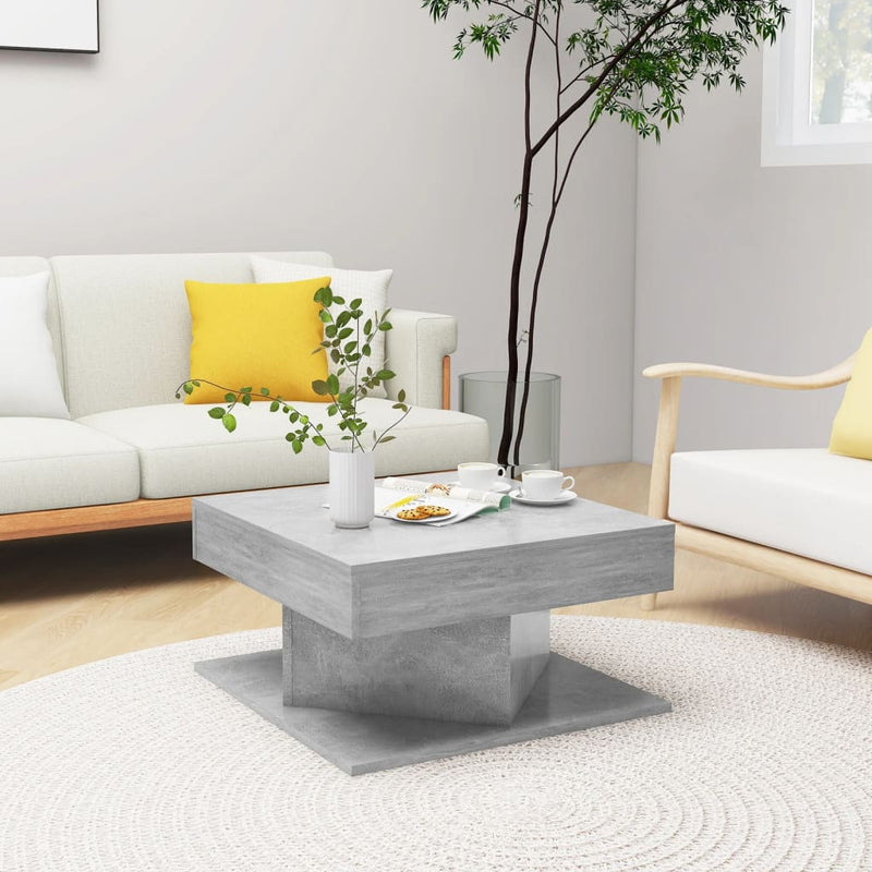 Coffee Table Concrete Grey 57x57x30 cm Engineered Wood Payday Deals