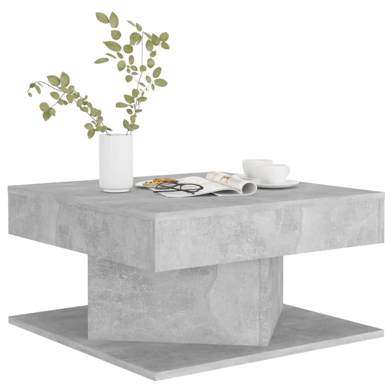 Coffee Table Concrete Grey 57x57x30 cm Engineered Wood Payday Deals