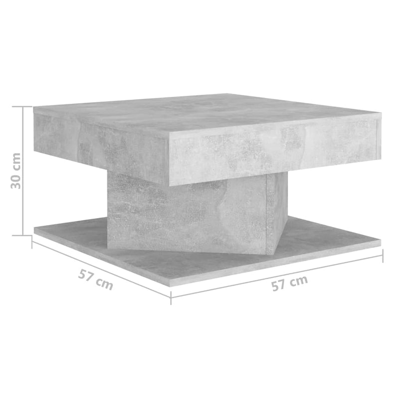 Coffee Table Concrete Grey 57x57x30 cm Engineered Wood Payday Deals