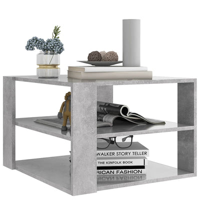 Coffee Table Concrete Grey 60x60x40 cm Engineered Wood Payday Deals