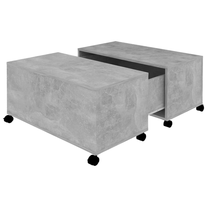 Coffee Table Concrete Grey 75x75x38 cm Engineered Wood Payday Deals