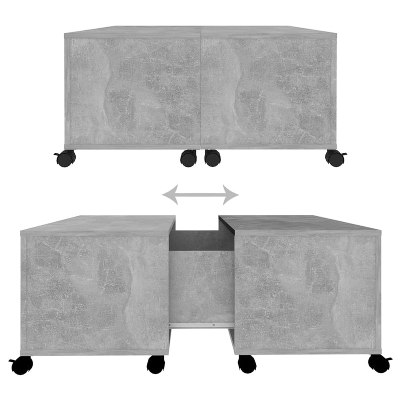 Coffee Table Concrete Grey 75x75x38 cm Engineered Wood Payday Deals