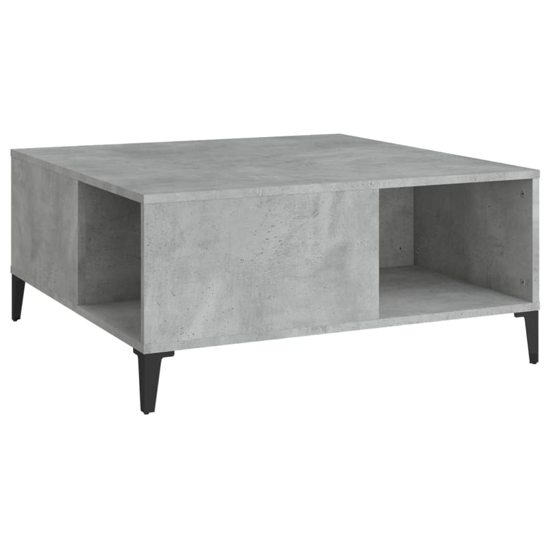 Coffee Table Concrete Grey 80x80x36.5 cm Engineered Wood Payday Deals