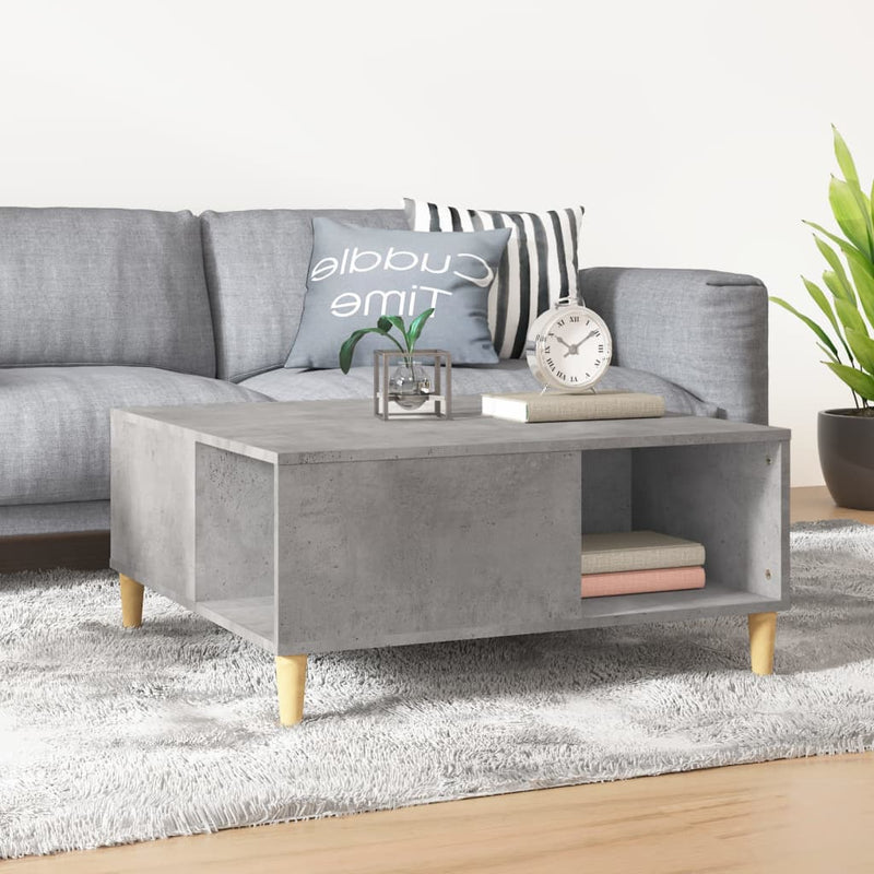 Coffee Table Concrete Grey 80x80x36.5 cm Engineered Wood Payday Deals