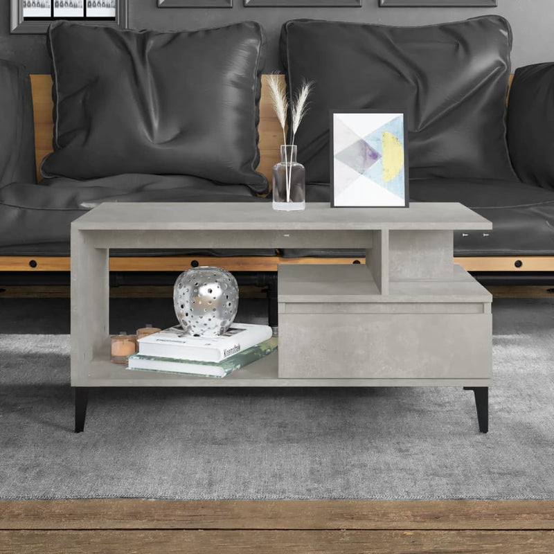 Coffee Table  Concrete Grey 90x49x45 cm Engineered Wood Payday Deals