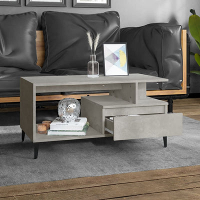 Coffee Table  Concrete Grey 90x49x45 cm Engineered Wood Payday Deals