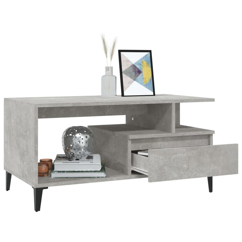 Coffee Table  Concrete Grey 90x49x45 cm Engineered Wood Payday Deals