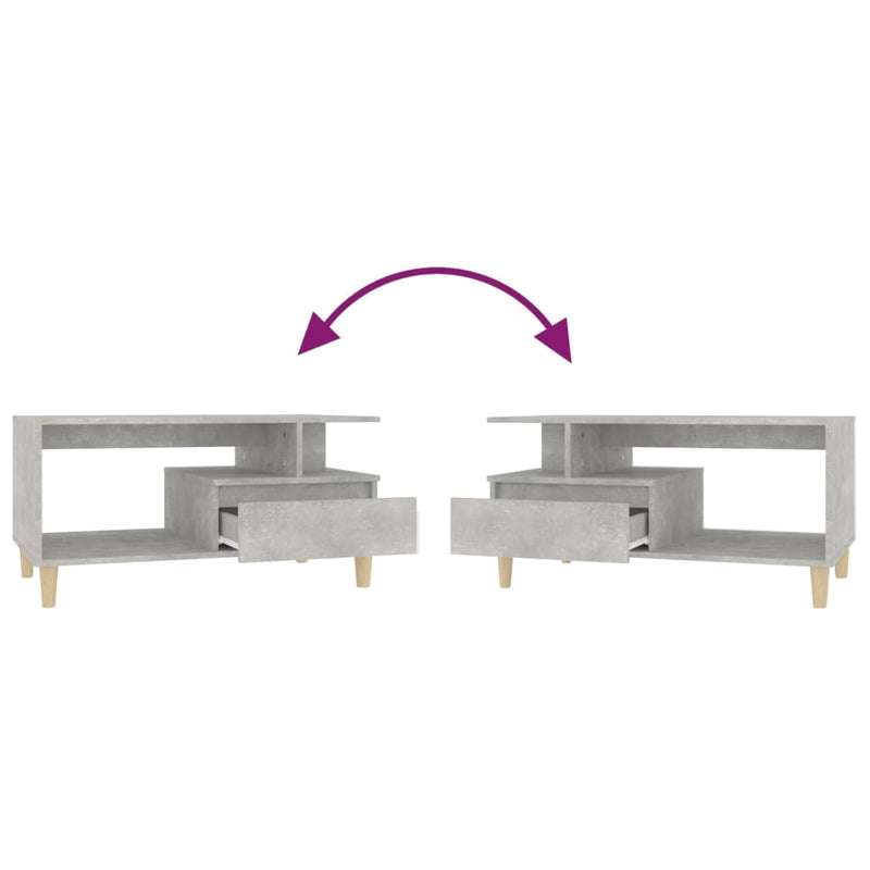 Coffee Table Concrete Grey 90x49x45 cm Engineered Wood Payday Deals