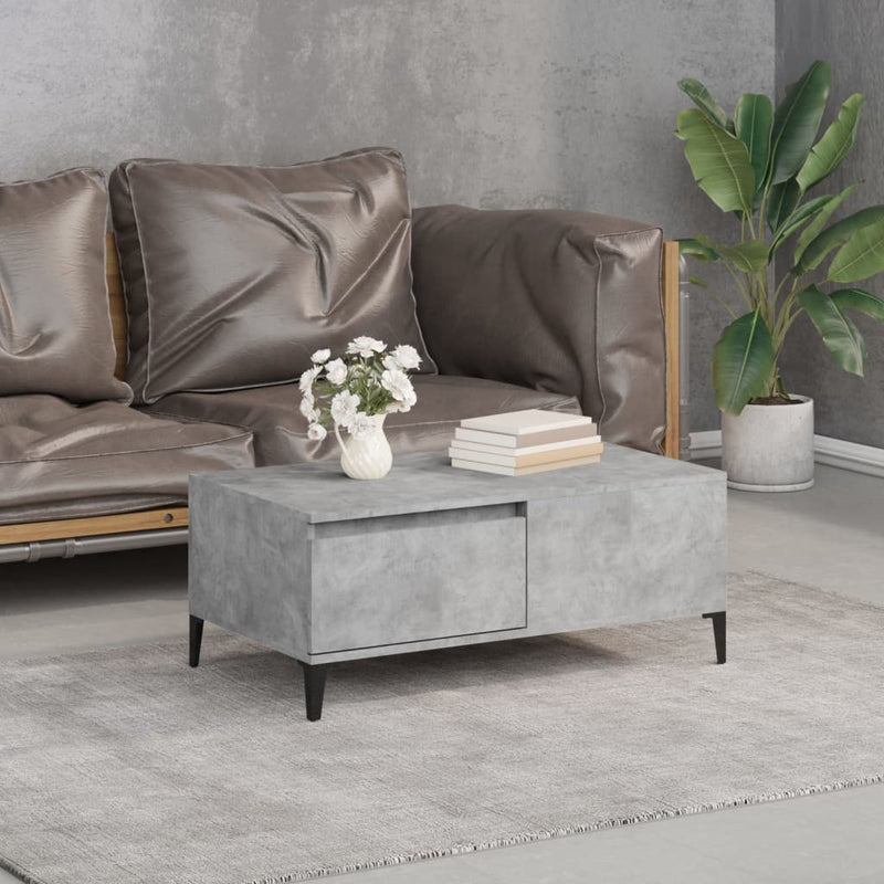 Coffee Table Concrete Grey 90x50x36.5 cm Engineered Wood Payday Deals