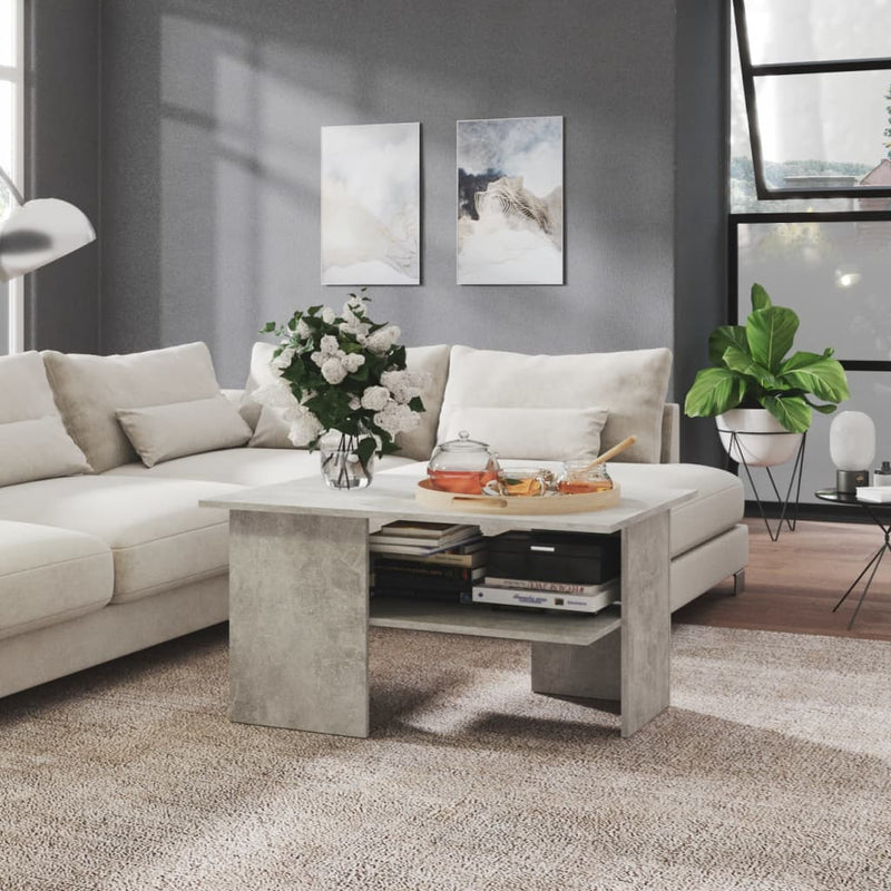 Coffee Table Concrete Grey 90x60x46.5 cm Engineered Wood Payday Deals