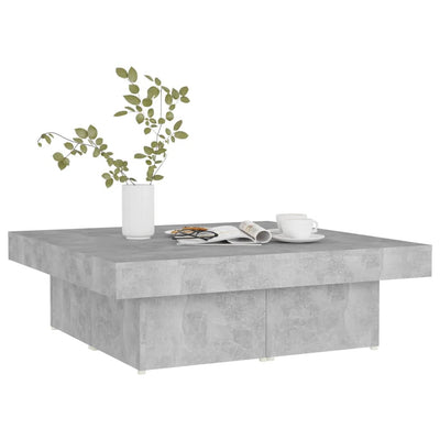 Coffee Table Concrete Grey 90x90x28 cm Engineered Wood Payday Deals