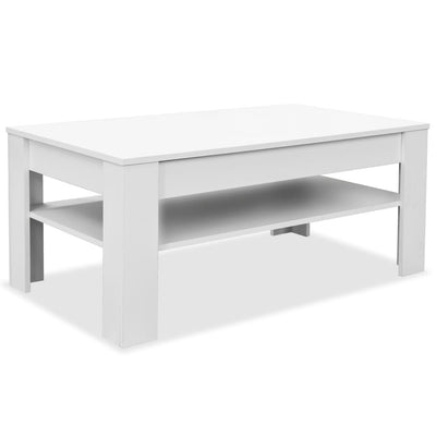 Coffee Table Engineered Wood 110x65x48 cm White Payday Deals
