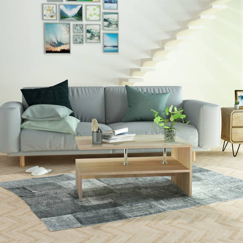 Coffee Table Engineered Wood 90x59x42 cm Oak Payday Deals