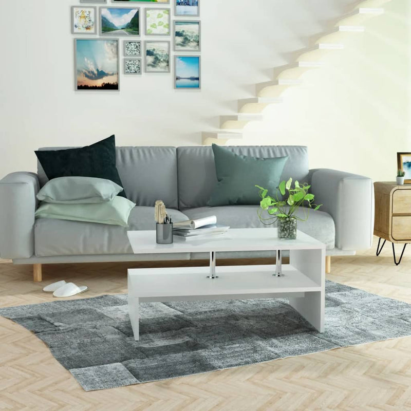 Coffee Table Engineered Wood 90x59x42 cm White Payday Deals