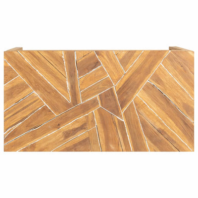 Coffee Table Erosion Solid Teak Wood 110x35x38 cm Payday Deals