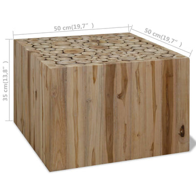 Coffee Table Genuine Teak 50x50x35 cm Payday Deals