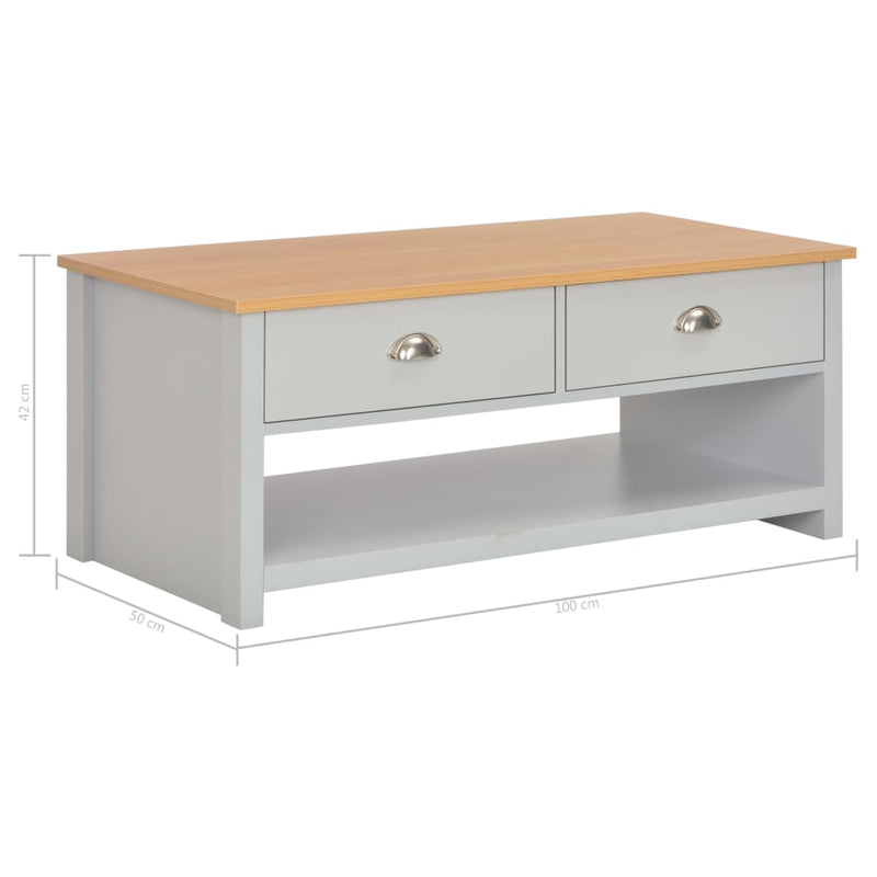 Coffee Table Grey 100x50x42 cm Payday Deals