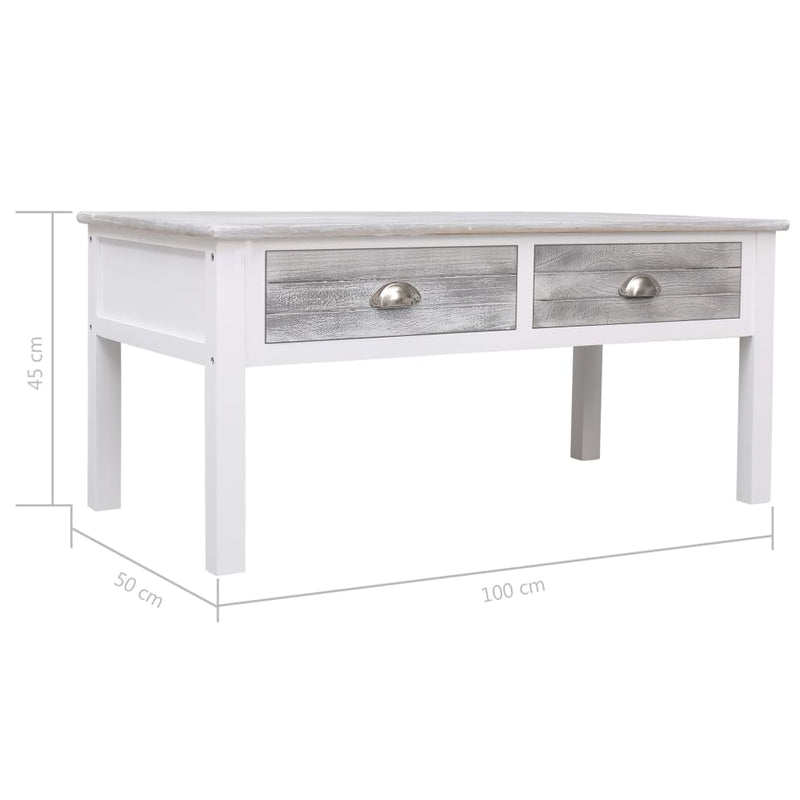 Coffee Table Grey 100x50x45 cm Wood Payday Deals